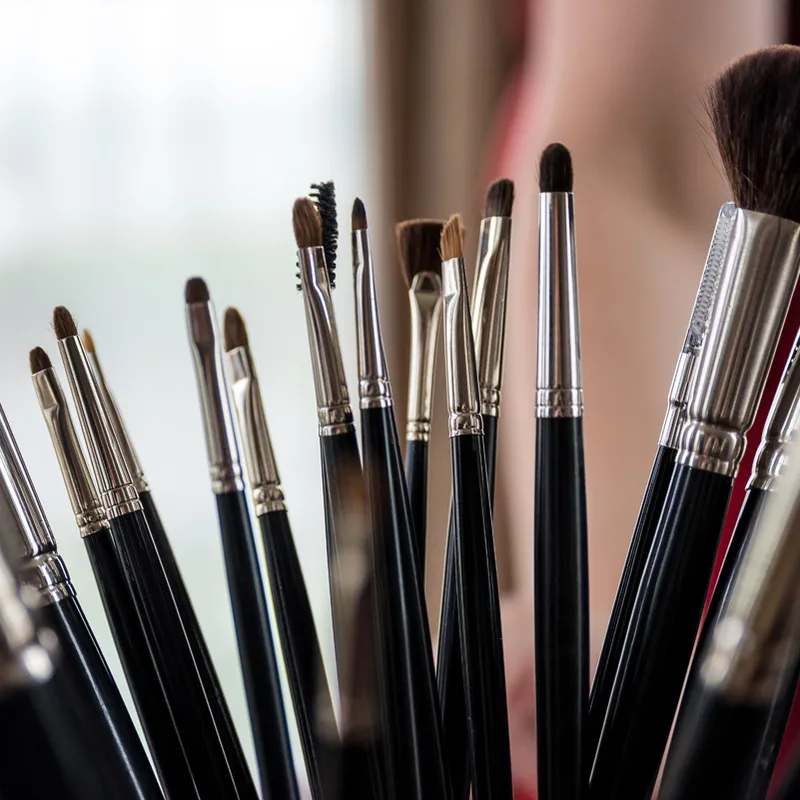 Makeupbørster i studioet